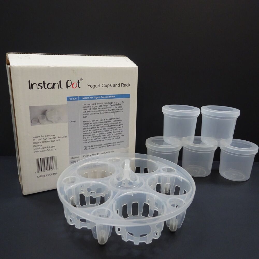 Instant Pot Yogurt Cups & Rack Set New Open Box